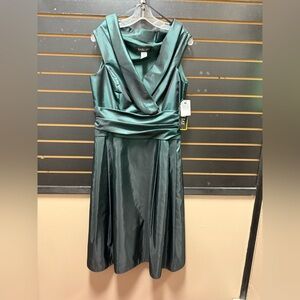 Bari Jay Emerald Green Taffeta Formal Dress NWT Size 14
